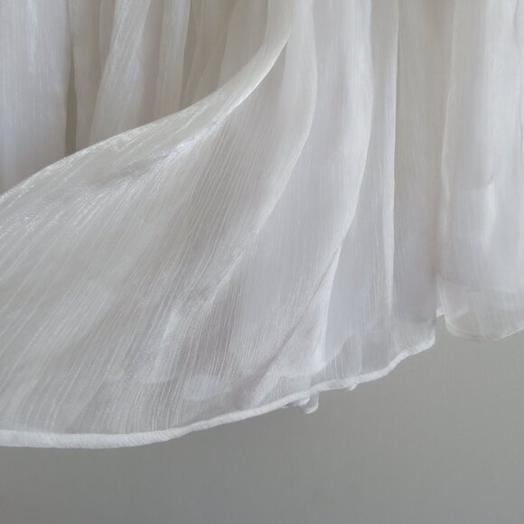 ADEIRLINA Here Comes The Sun White Puff Sleeve Bodice Dress Romantic Wedding - Picture 9 of 16